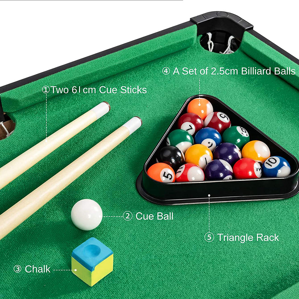 Wooden Mini Snooker Tables Billiards Game Pool Table Set Toy Extra Size For Kids 4