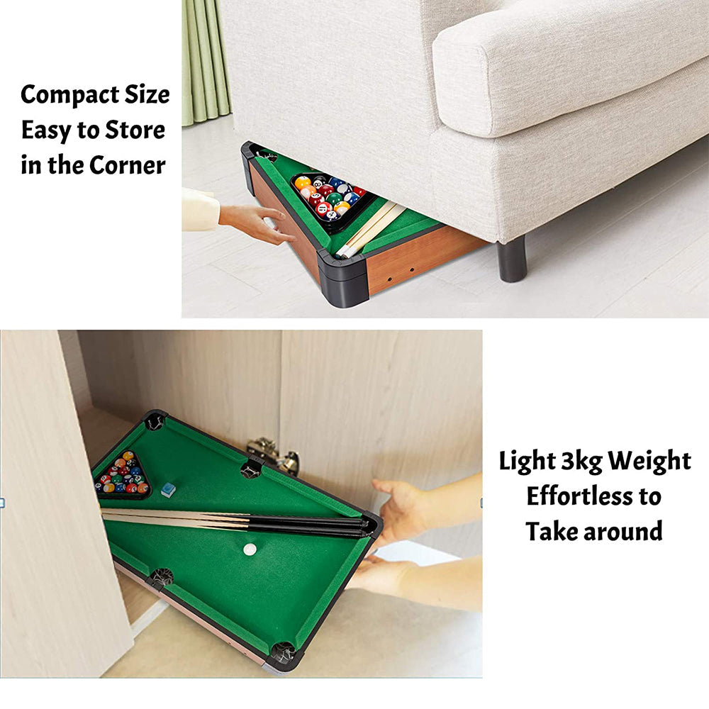 Wooden Mini Snooker Tables Billiards Game Pool Table Set Toy Extra Size For Kids 6