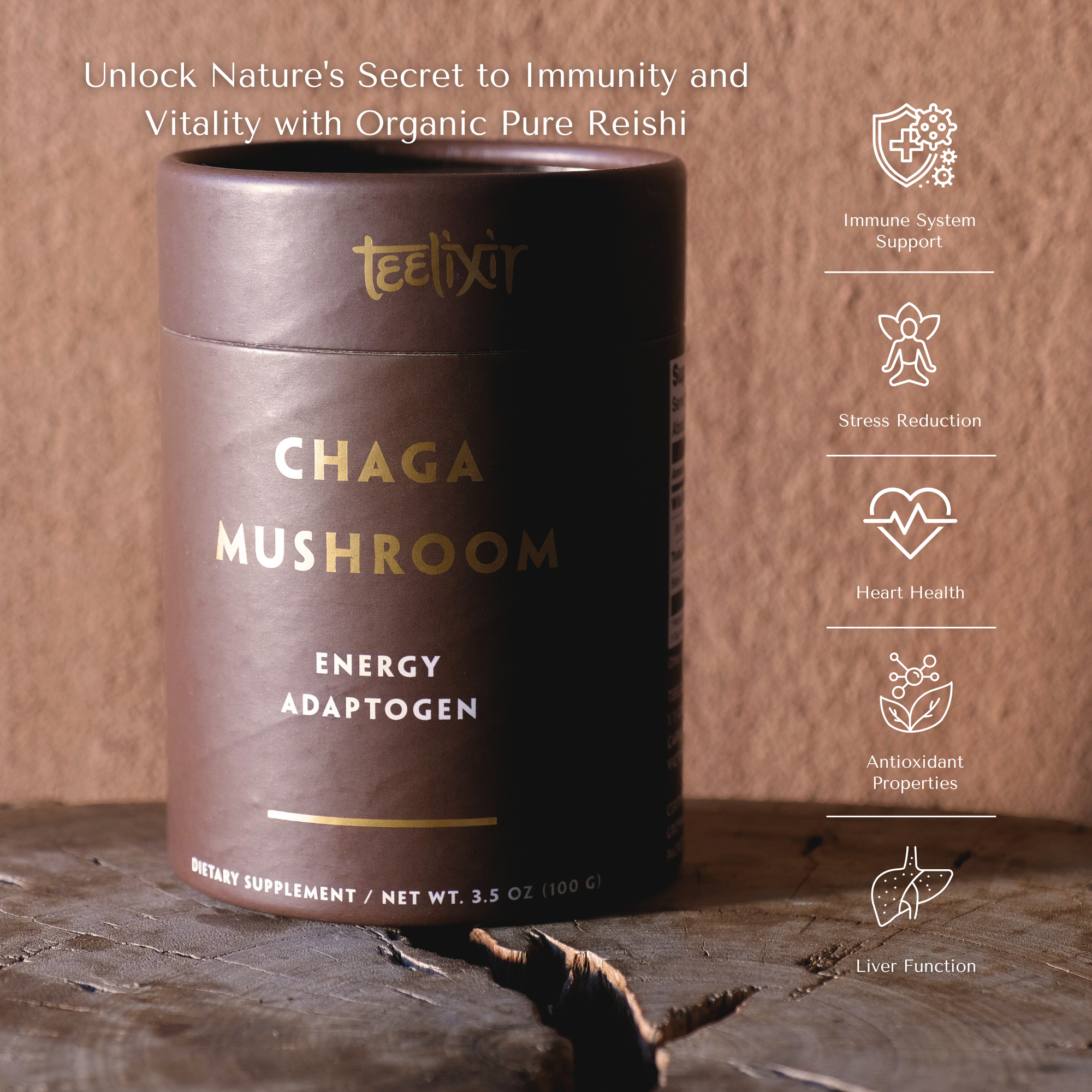 Teelixir Organic Chaga Mushroom 500g 7