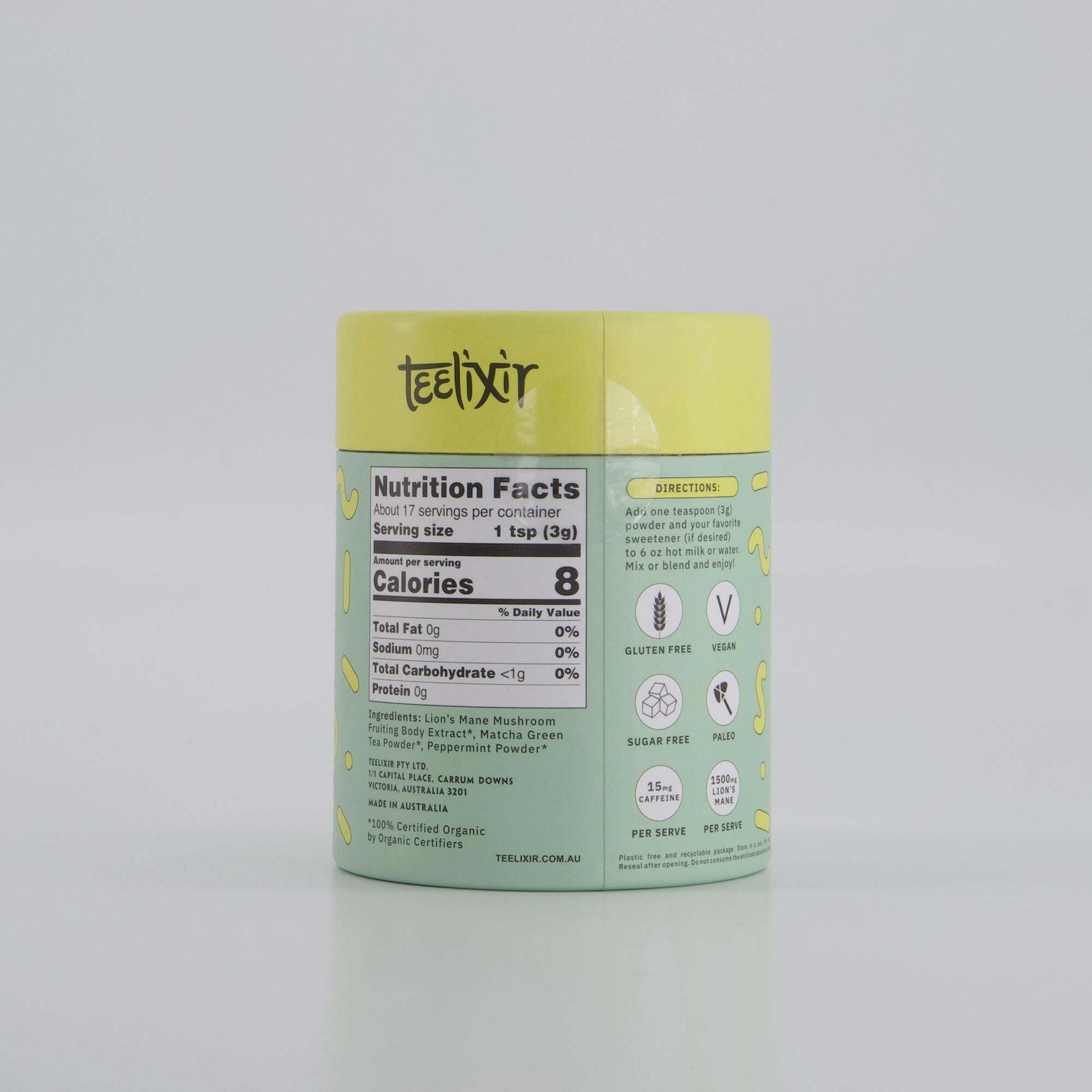 Teelixir Organic Mushroom Matcha Latte 1Kg