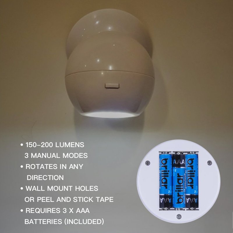 Brillar Wireless Swivel Ball LED Light 3