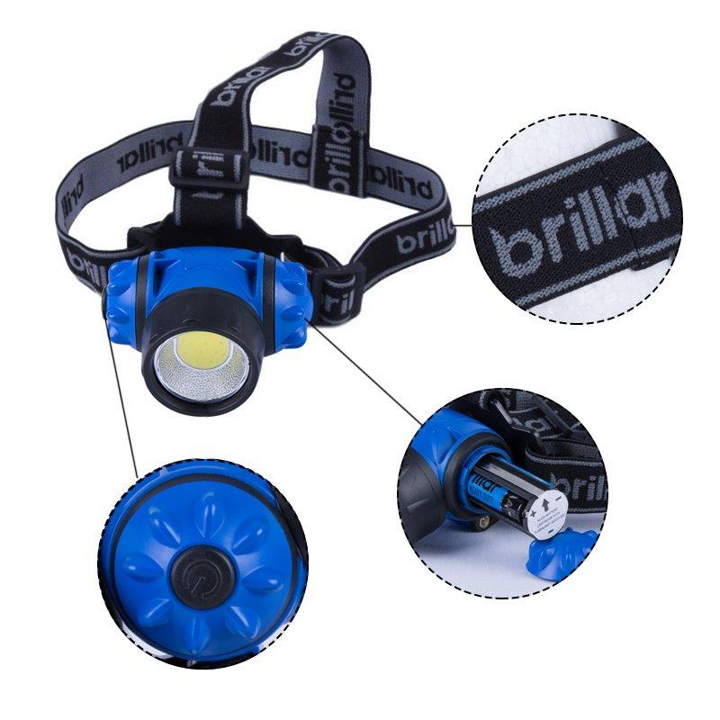 3 Mode Headlamp with COB LED Technology-Black/Blue 5