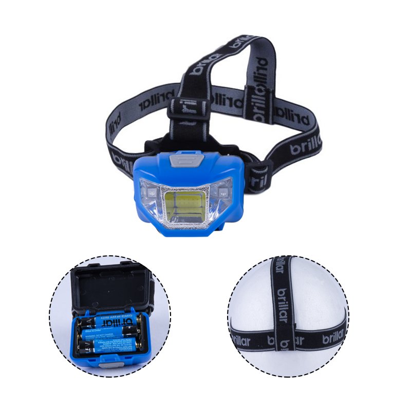 5 Mode Headlamp with COB LED Technology-Blue/Black - Black 4