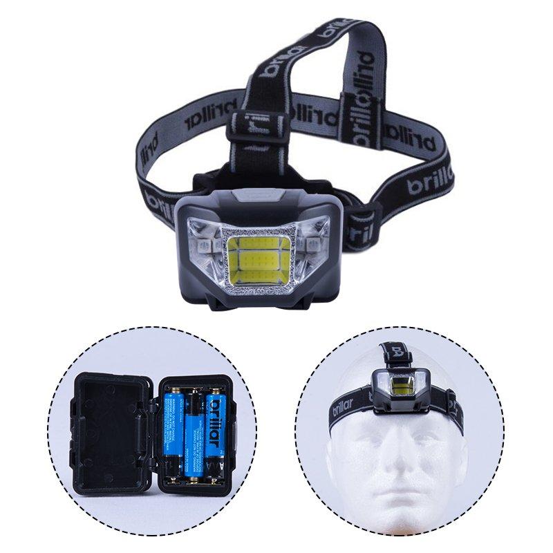 5 Mode Headlamp with COB LED Technology-Blue/Black - Black 5