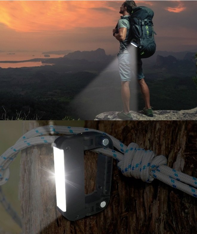 Powerbank Carabiner Light with COB LED Technology-Black/Navy 3