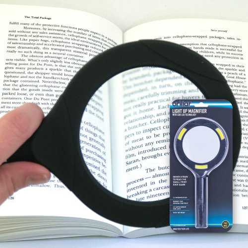 Brillar Light Up Magnifying Glass with COB LED Technology-Black/Navy 3