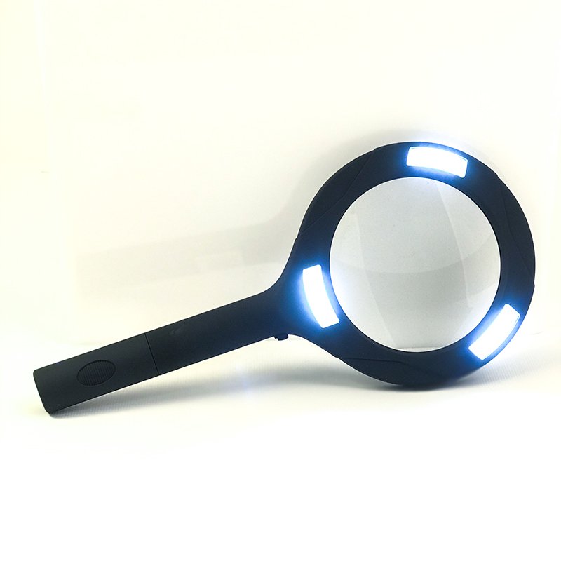 Brillar Light Up Magnifying Glass with COB LED Technology-Black/Navy 5