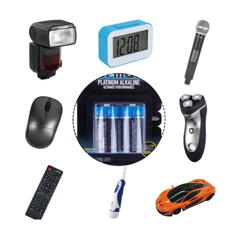 Brillar C Platinum Alkaline Batteries 2pk 3