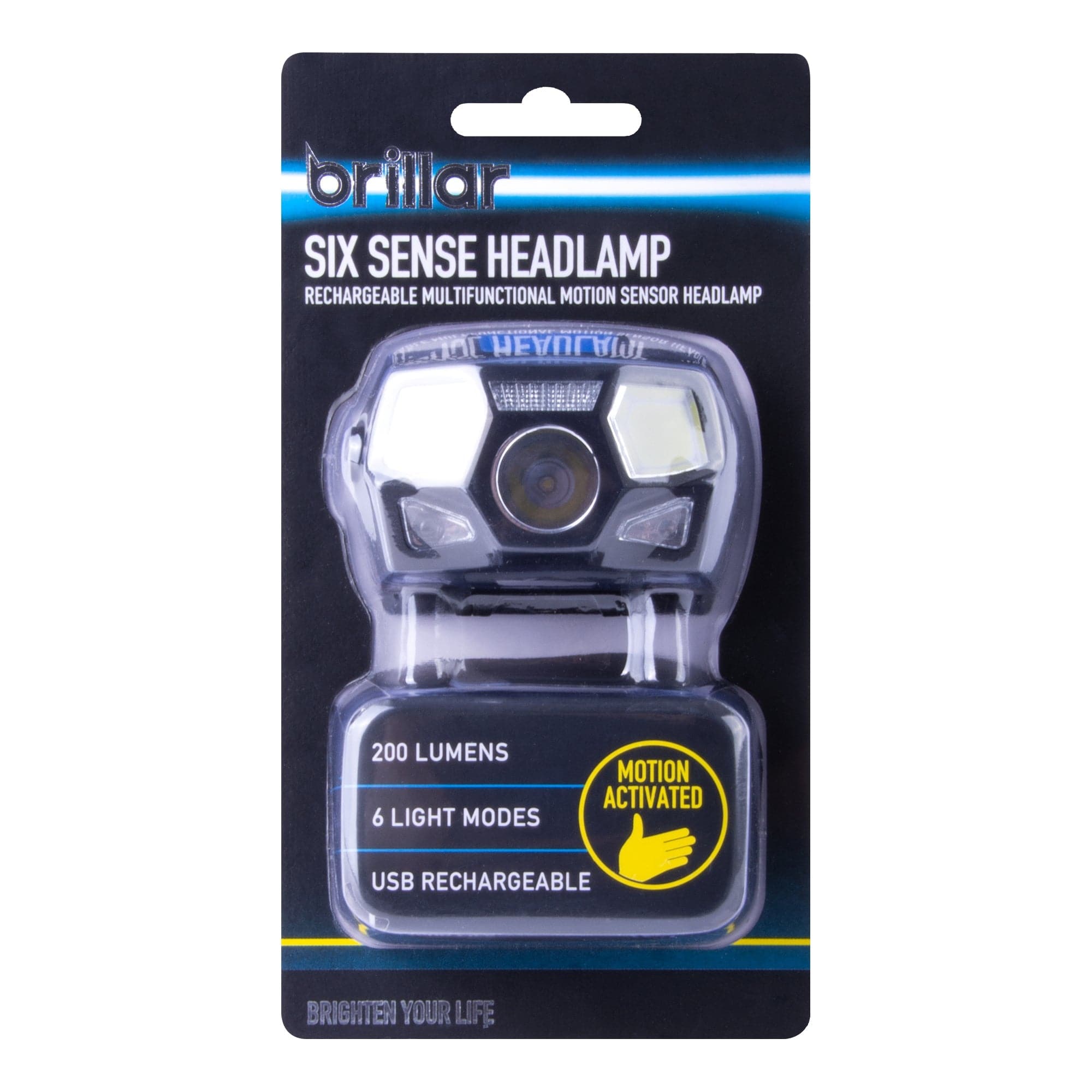 Brillar Sixth Sense - 200 Lumen 6 Mode Rechargeable Headlamp 3