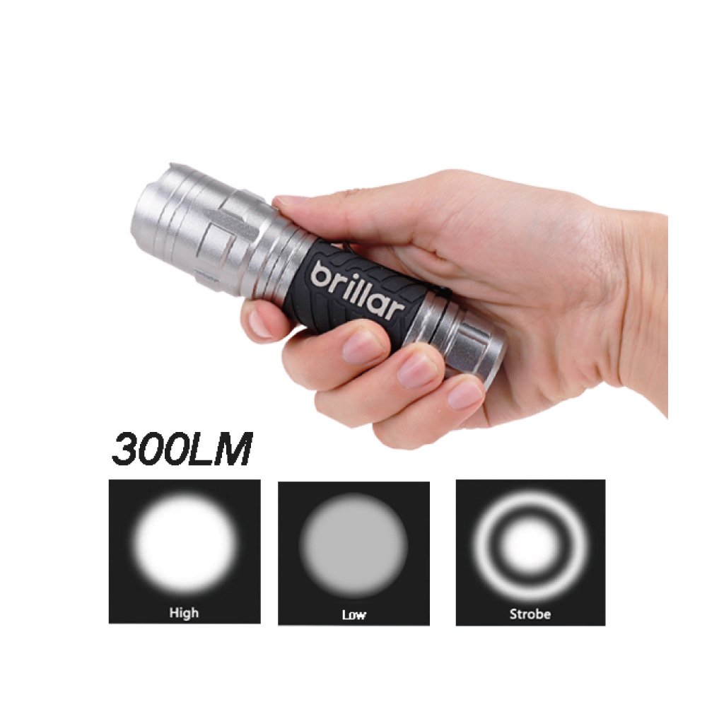 Brillar Mighty Mate Flashlight - 300 Lumen Battery Torch 5