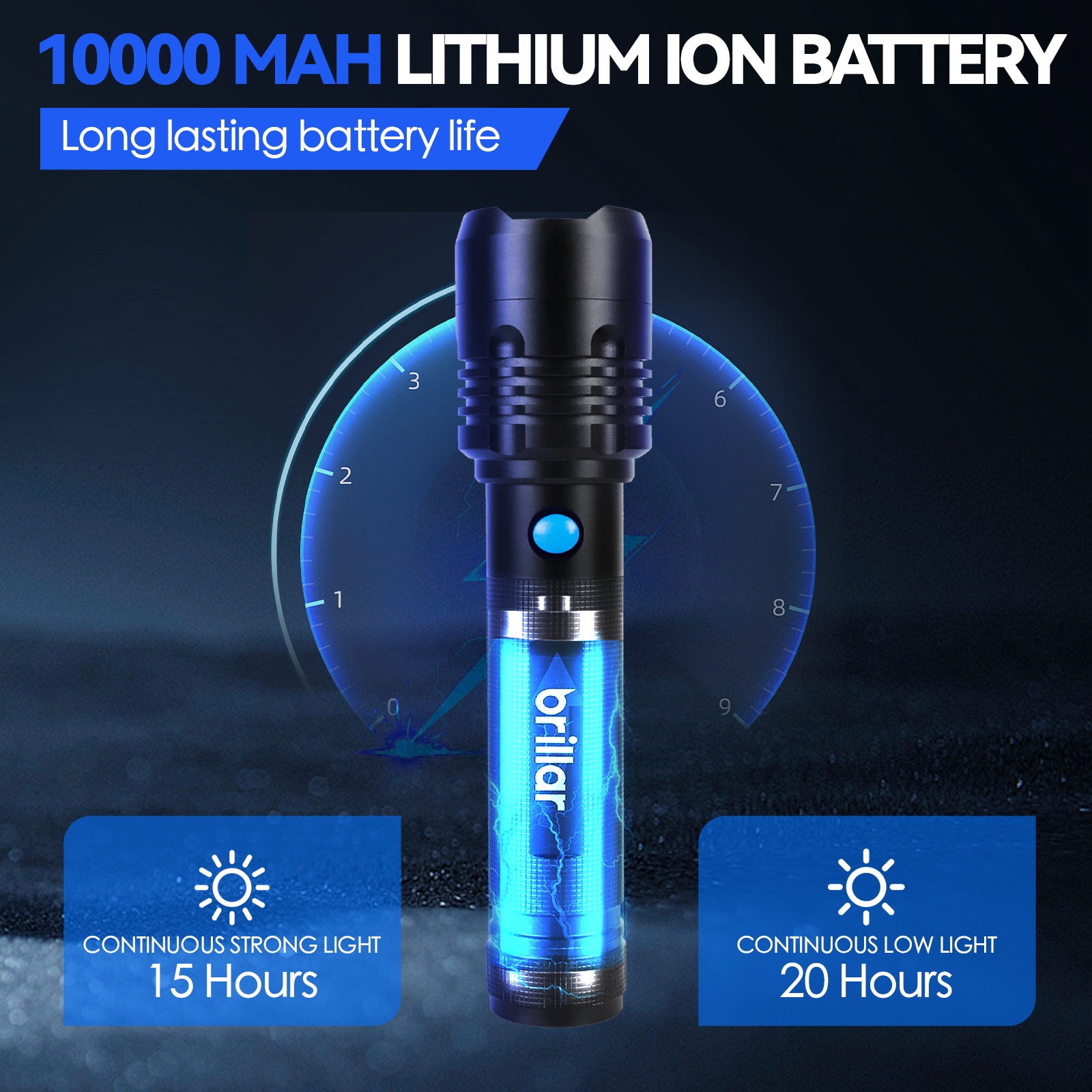 Brillar Commander - 4000 Lumen USB Rechargeable Torch 4