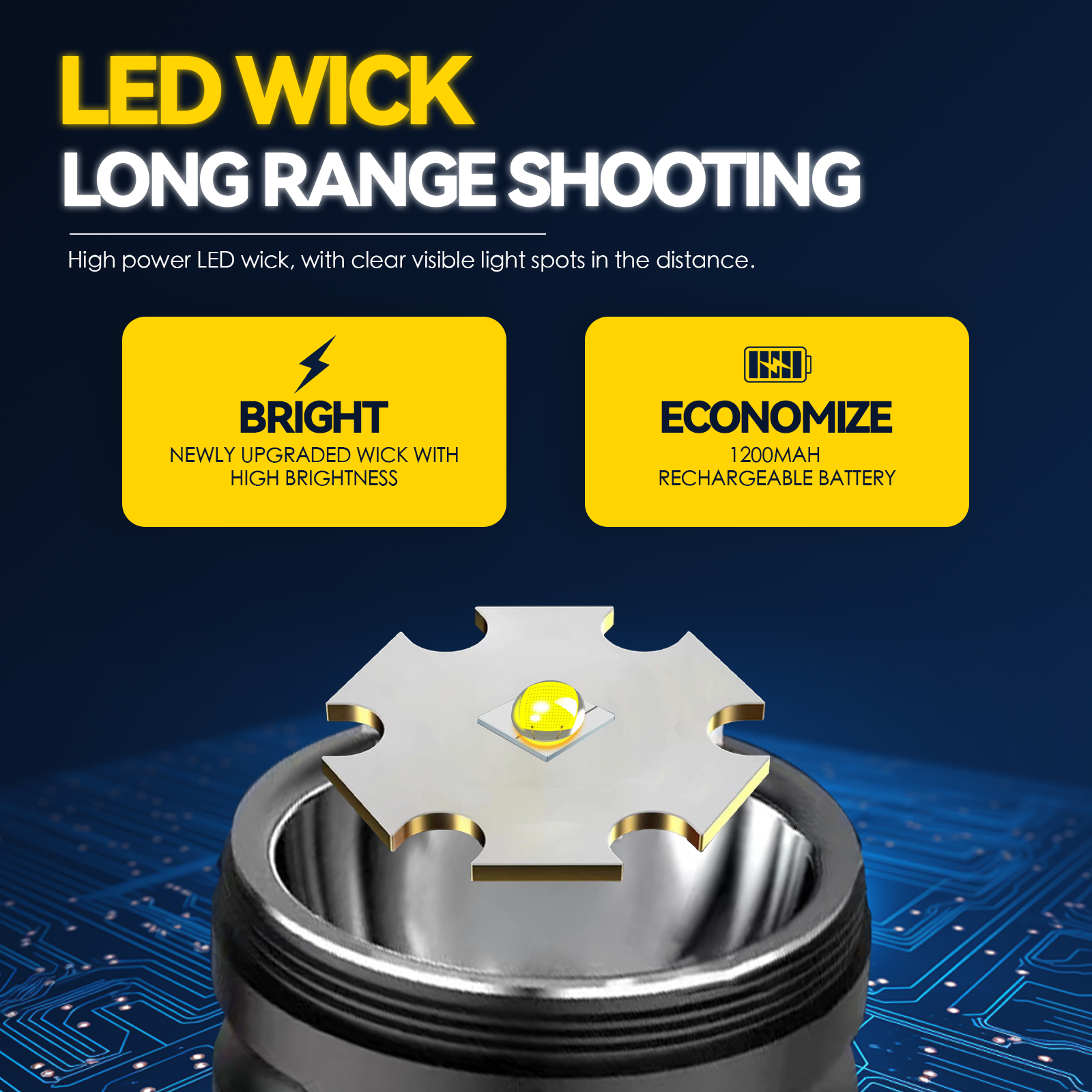 Brillar 200 Lumen USB Rechargeable Multifunction Flashlight 4