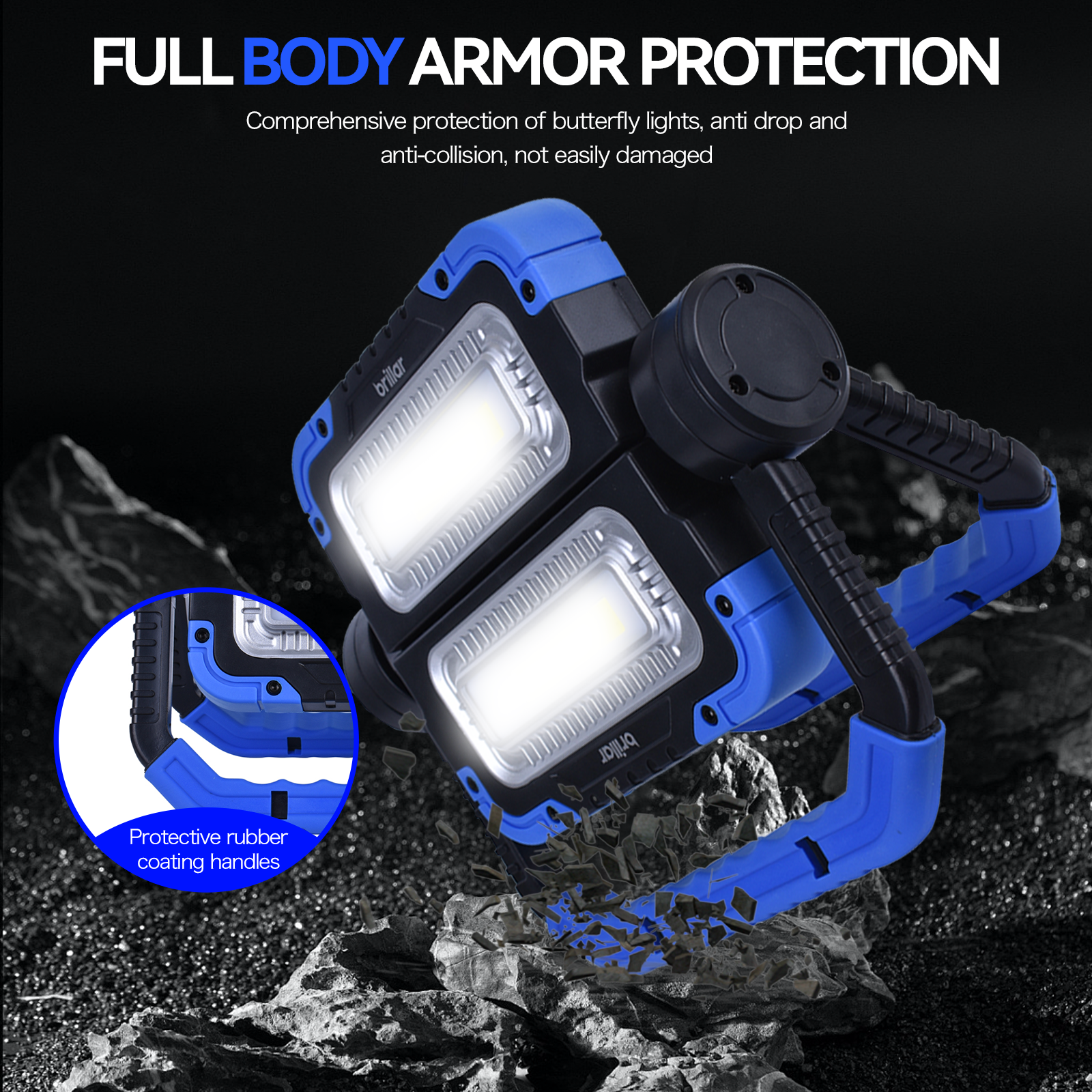 Brillar 600 Lumen Versatile 360° Rotating COB LED Work Lamp 4