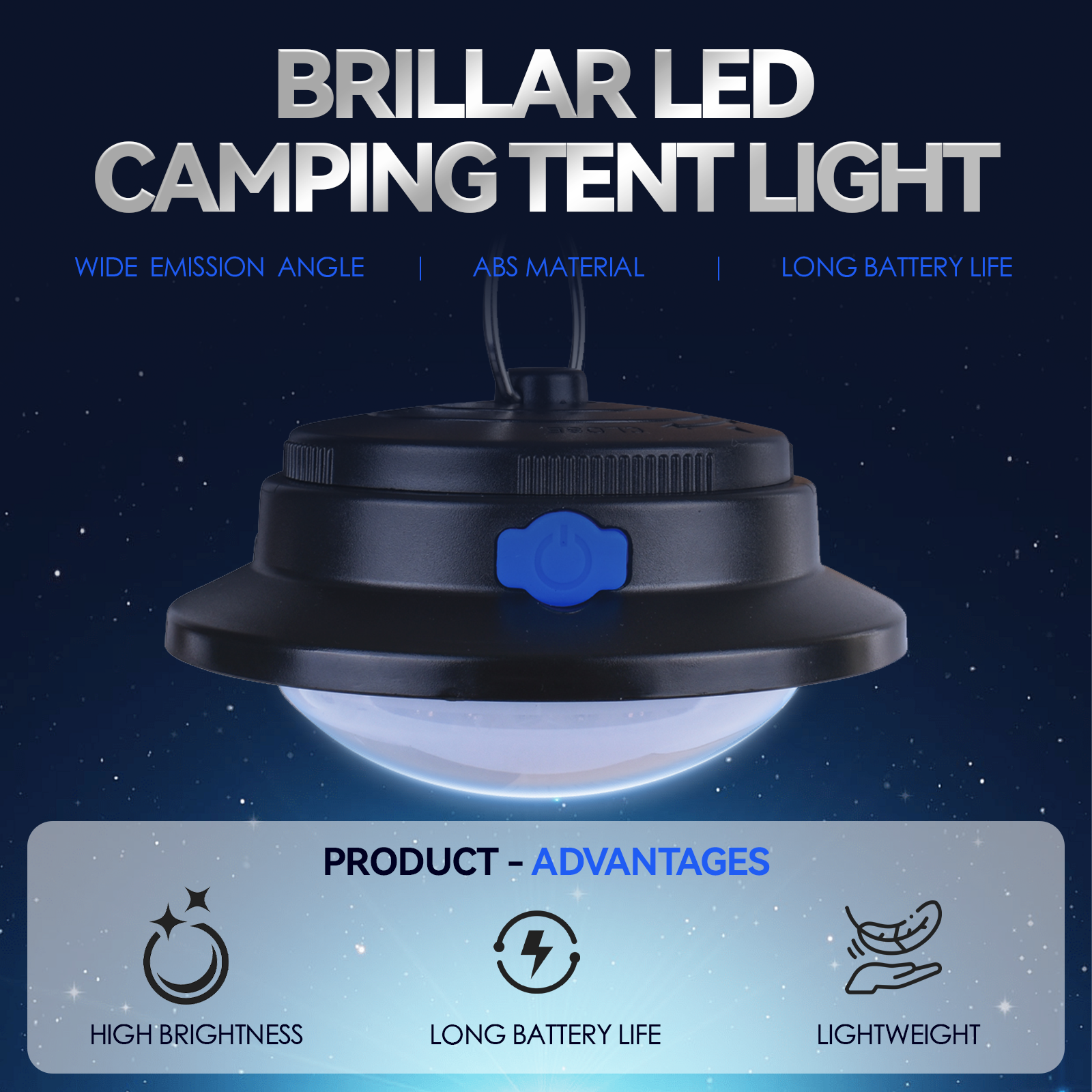 Brillar 150 Lumen LED Camping Tent Light 3