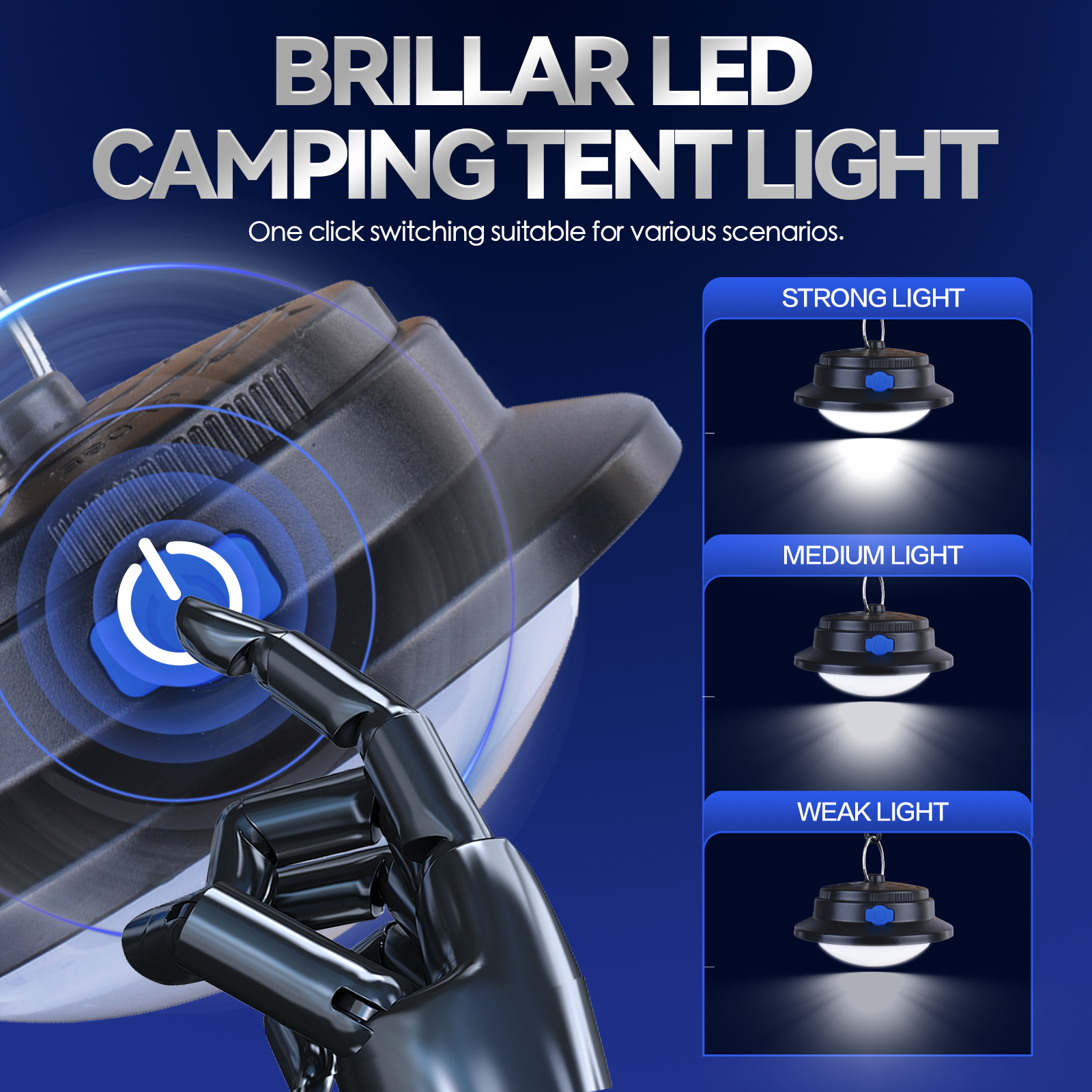 Brillar 150 Lumen LED Camping Tent Light 5