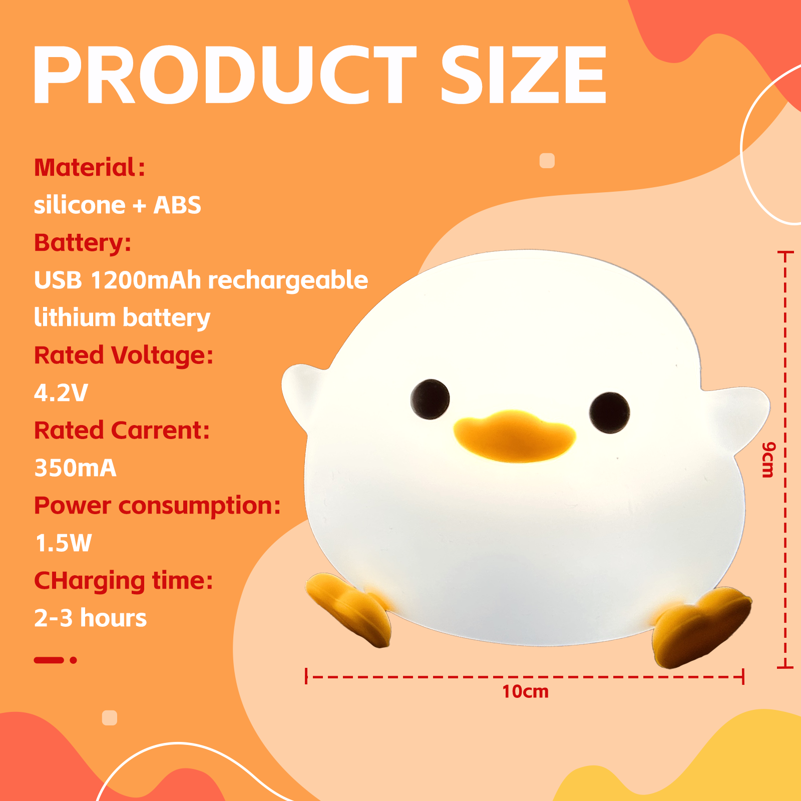 Squishy Cute Duck Night Light 5