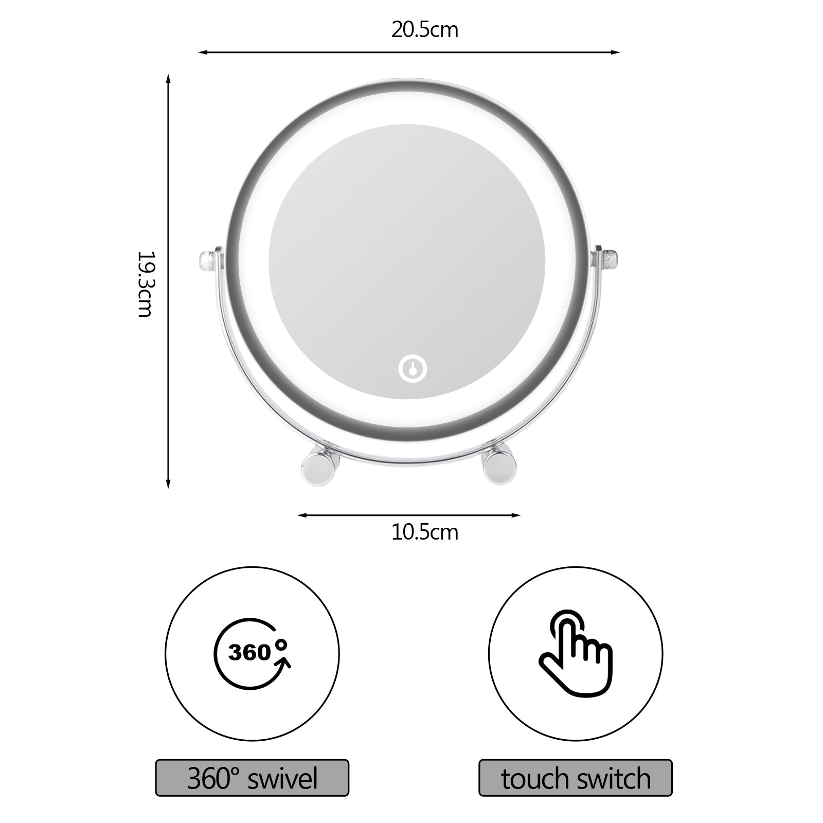 Clevinger San Marino LED Illuminated Makeup, Vanity, and Beauty Mirror 4