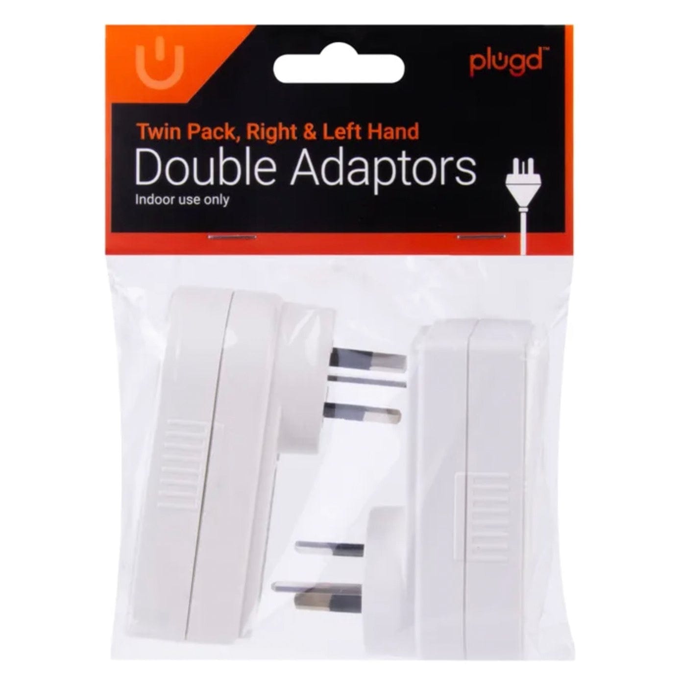 2 Pack x 2400W Double Adapter Right & Left Hand 3