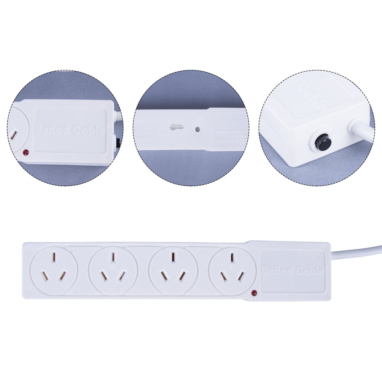 4 Outlet Powerboard With Surge Protection 1M Lead Cable 4