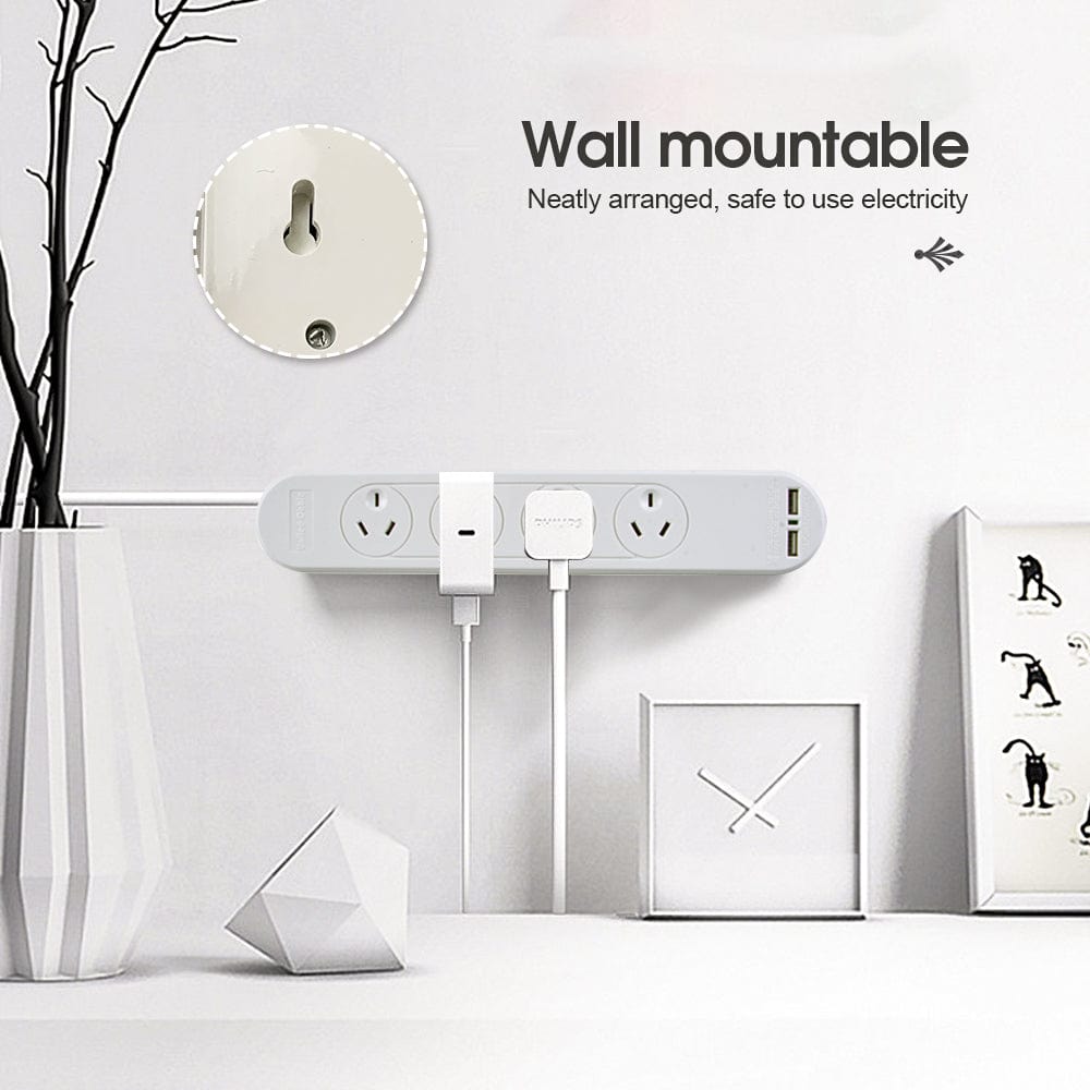 4 Outlet Powerboard With Surge Protection and Dual USB Charger 4