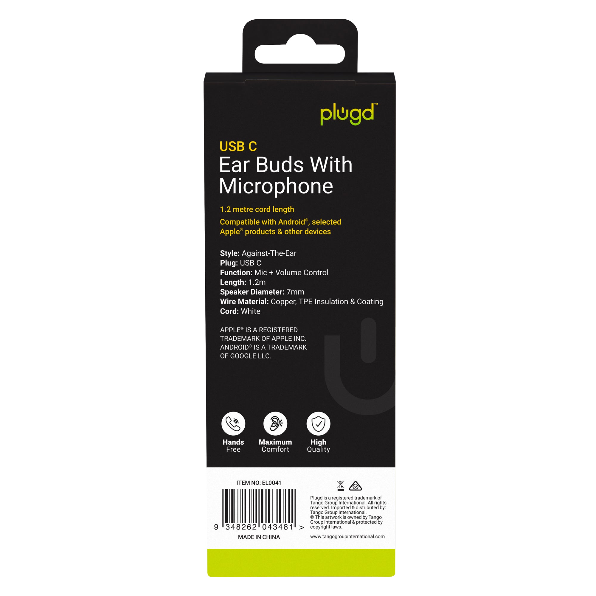1.2M USB C Ear Buds with Microphone 3