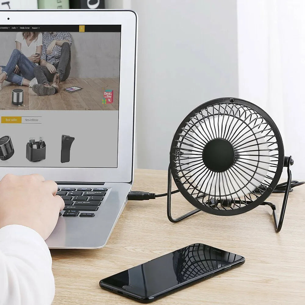 360 Degree Tilt Adjustable USB Portable Mini Desk Fan 4