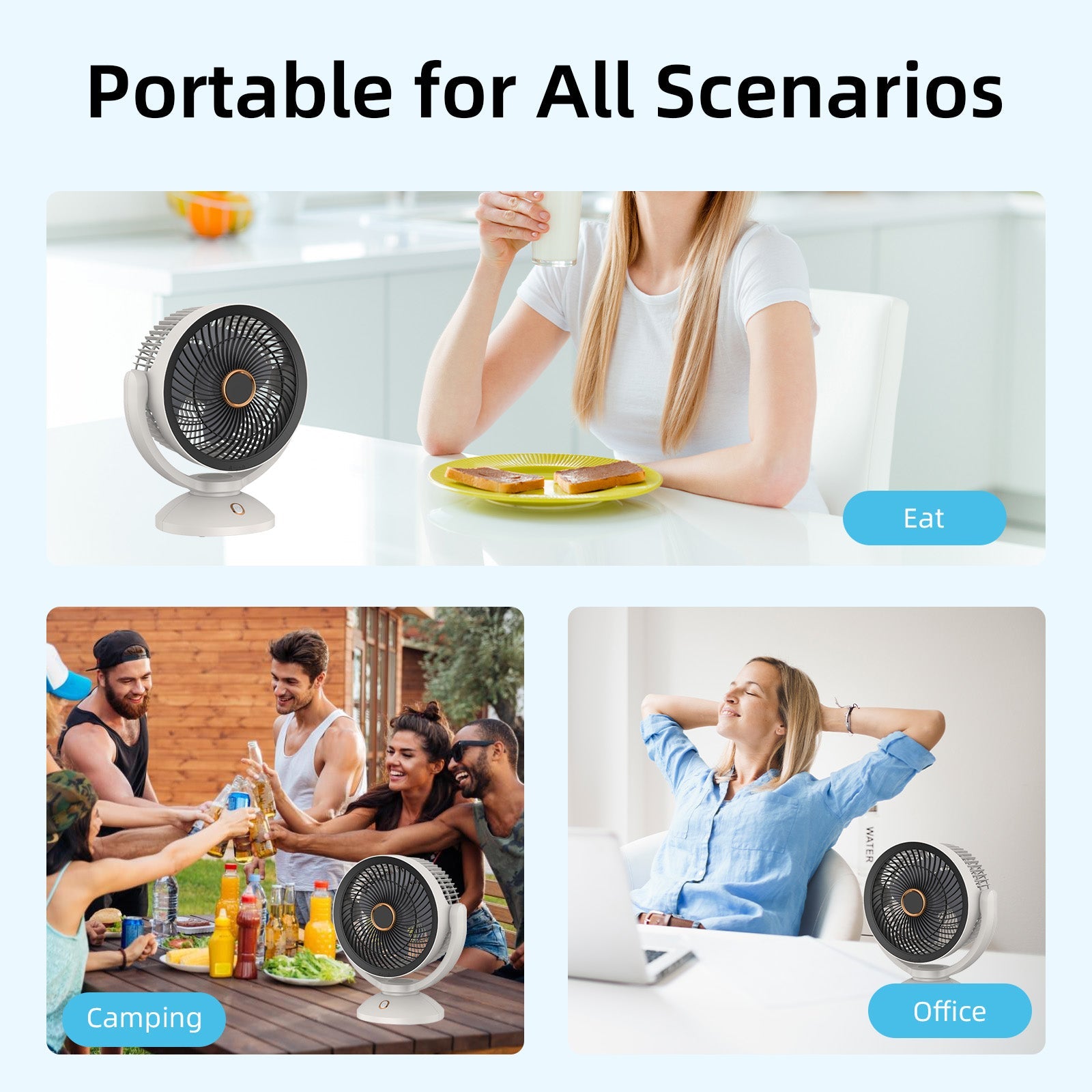 2000mAh RECHARGEABLE FAN 4