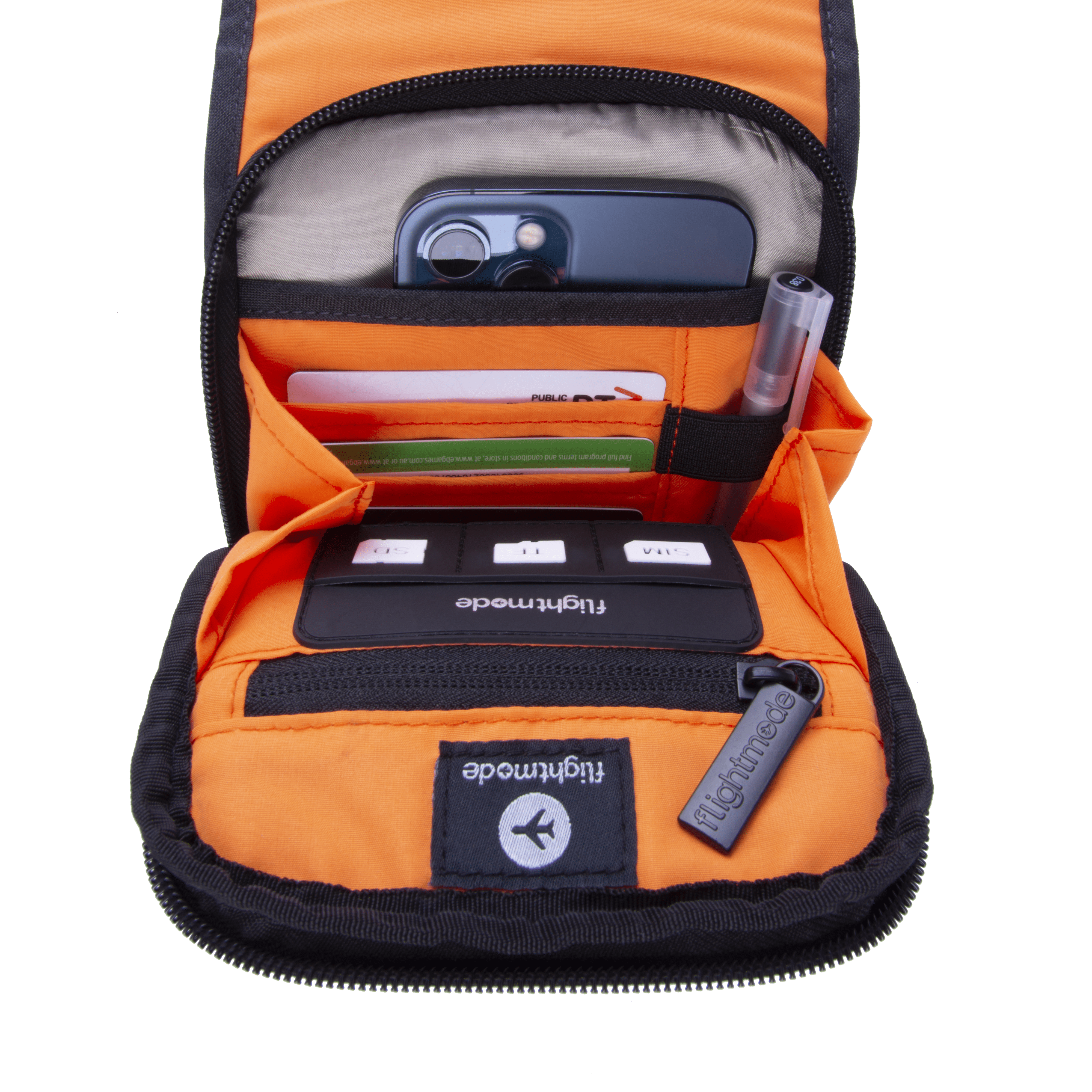 Flightmode RFID Neck Pouch - Charcoal 4