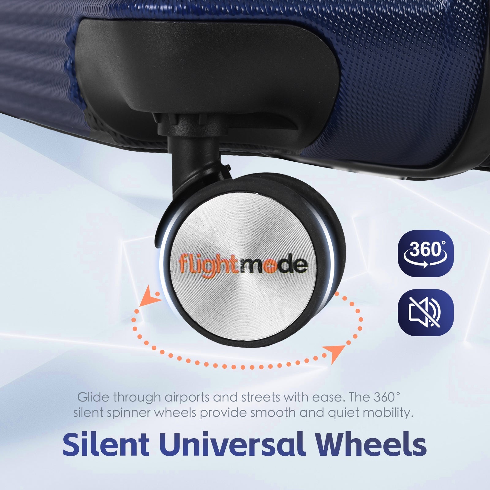 3 pcs 20"/24"/28" Digital Weighing Scale and USB Charging Port Lightweight Luggage Suitcase Blue 5