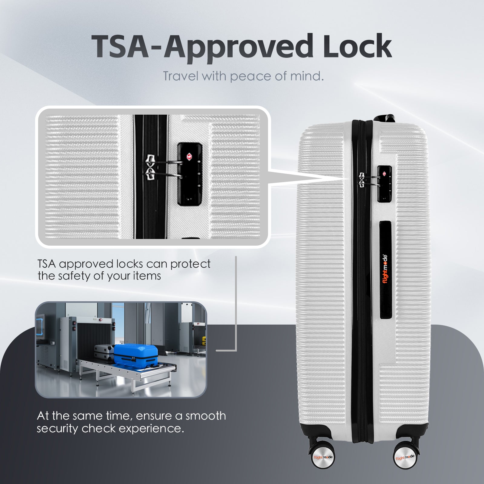 28" Digital Weighing Scale and USB Charging Port Lightweight Luggage Suitcase Silver 5