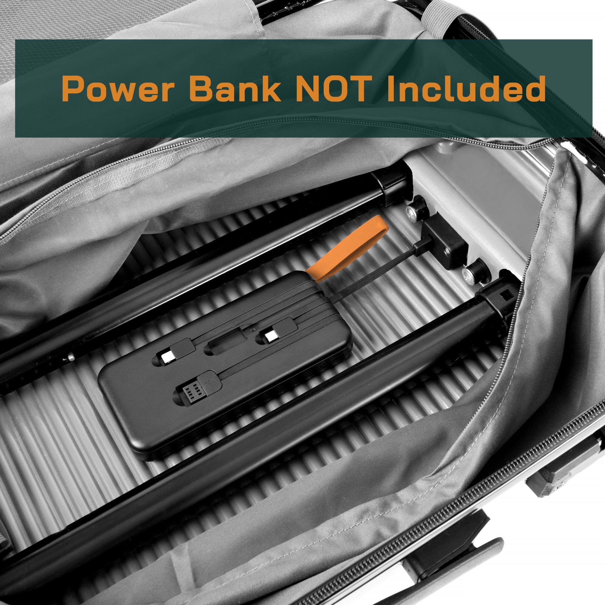 3 pcs 20"/24"/28" Digital Weighing Scale and USB Charging Port Lightweight Luggage Suitcase Silver 4