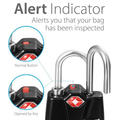 TSA Approved Travel 3 Dial Indicator Padlock 3