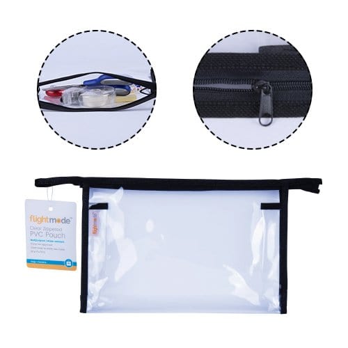 Waterproof PVC Clear Zippered Carry Pouch 3