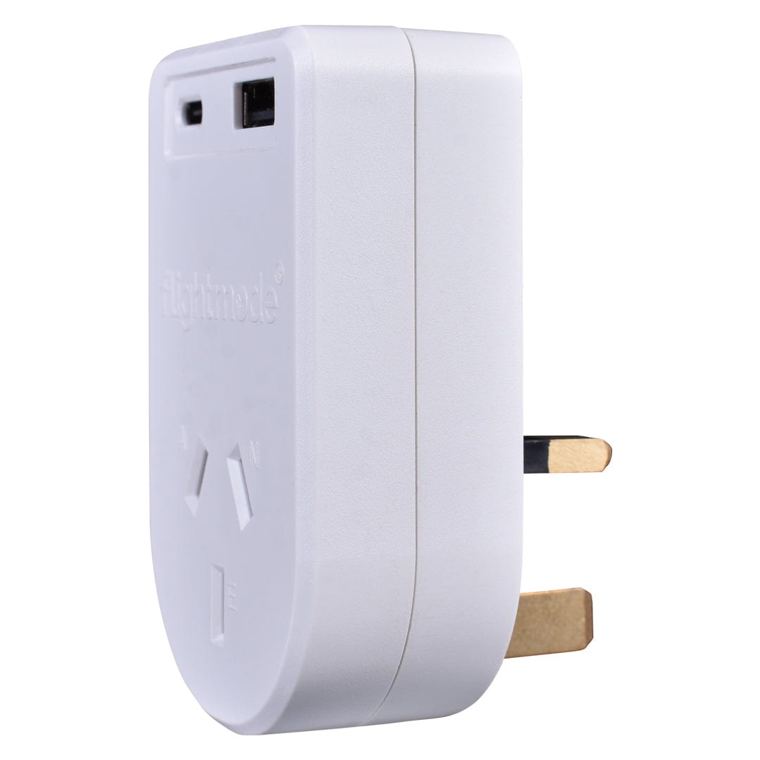 Flightmode Outbound AU/NZ to UK/HONG KONG Travel Adaptor with USB Type C & A 4