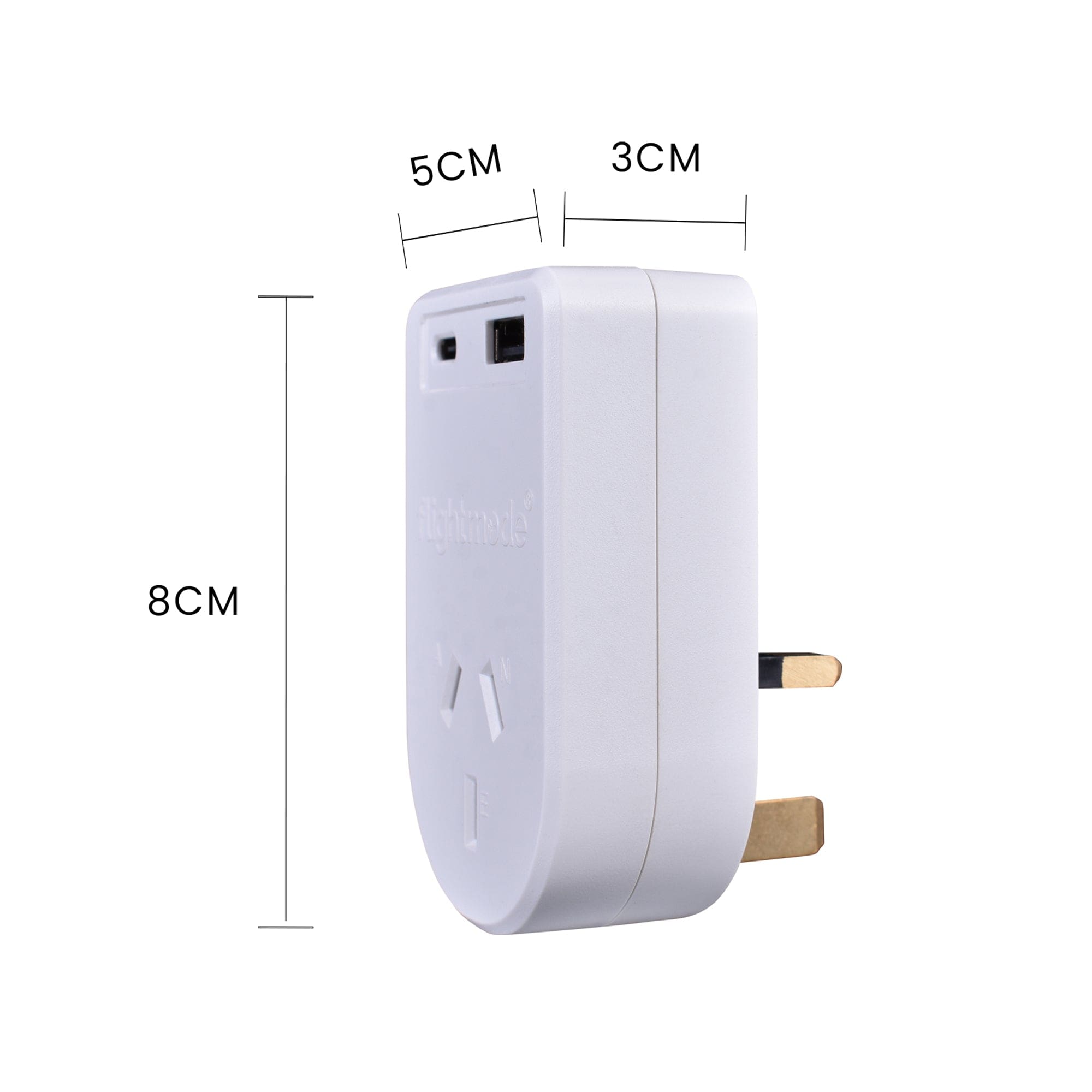 Flightmode Outbound AU/NZ to UK/HONG KONG Travel Adaptor with USB Type C & A 5
