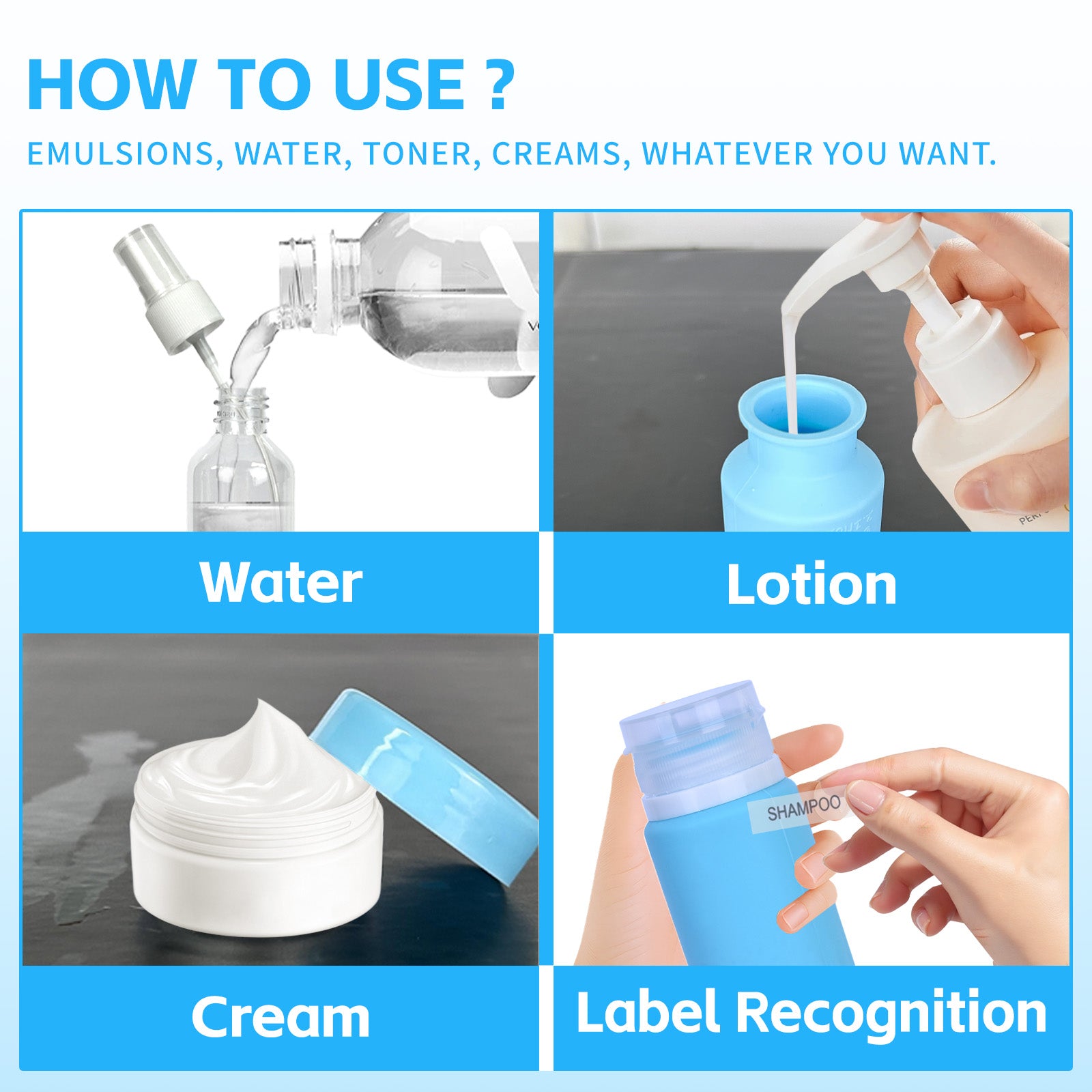 8 Pcs Travel Bottles Set for Toiletries 4