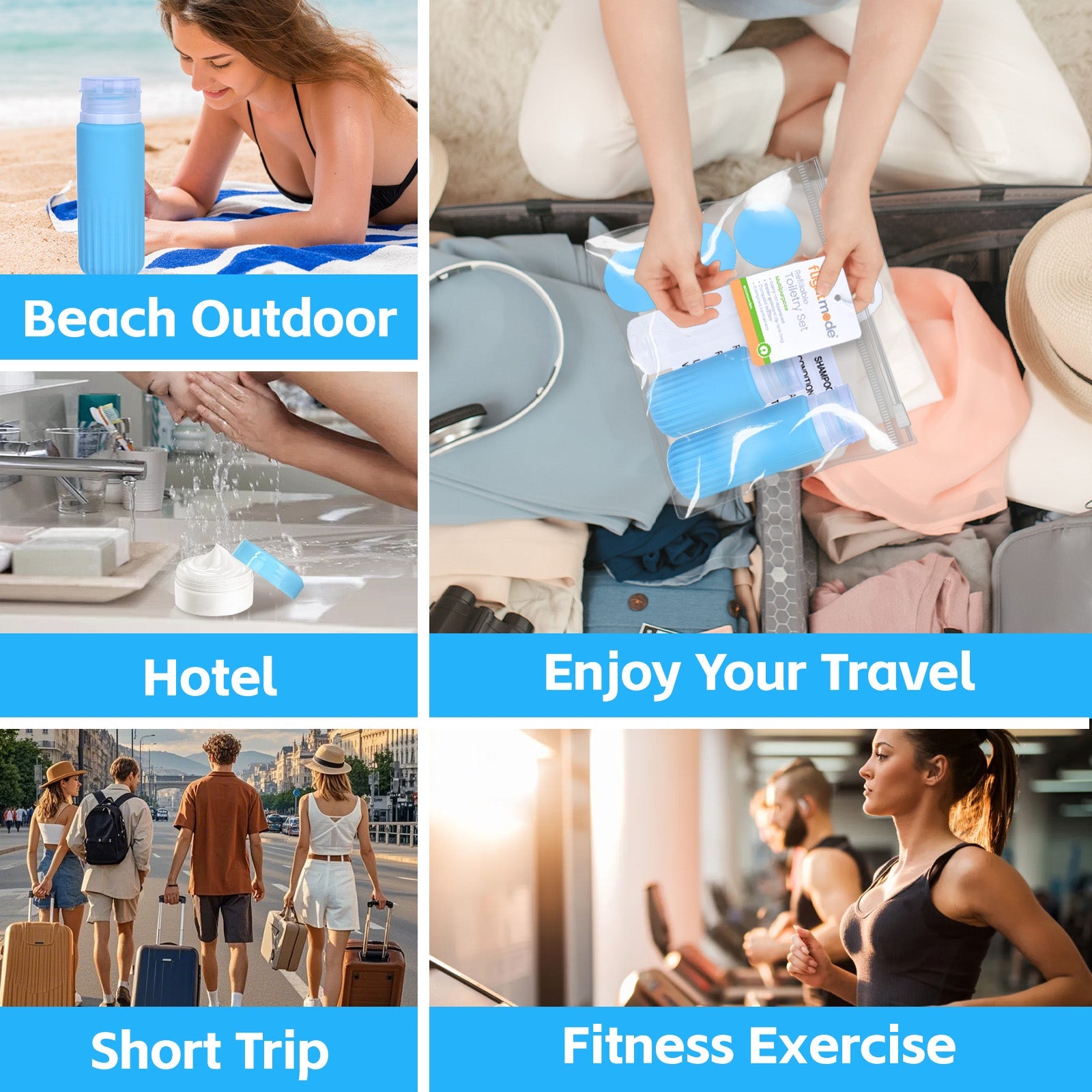 8 Pcs Travel Bottles Set for Toiletries 5