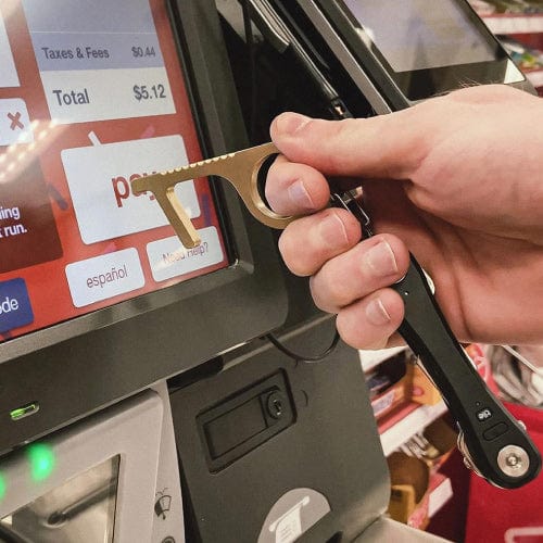 4 x Clean Germ Free Hygiene Hand Antimicrobial Metal Key 3