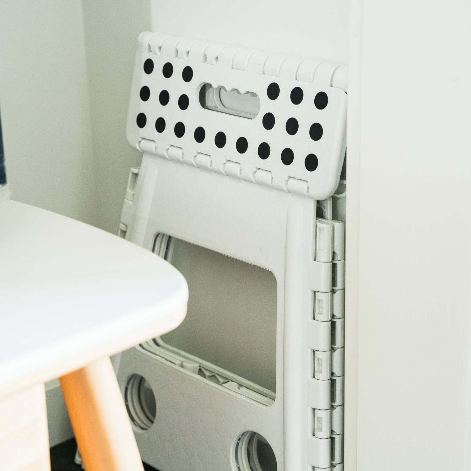 Large Plastic Folding Stool Portable Chair Outdoor Camping White 5