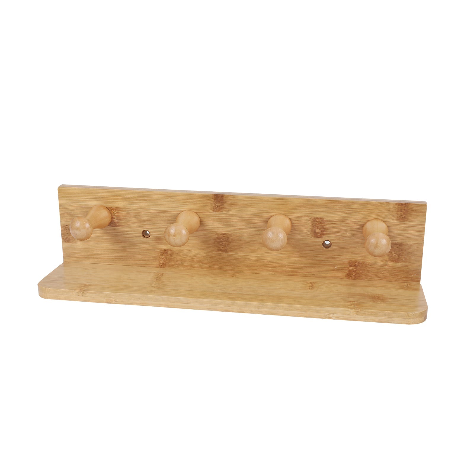 Bamboo Wall Hooks and Shelf 3