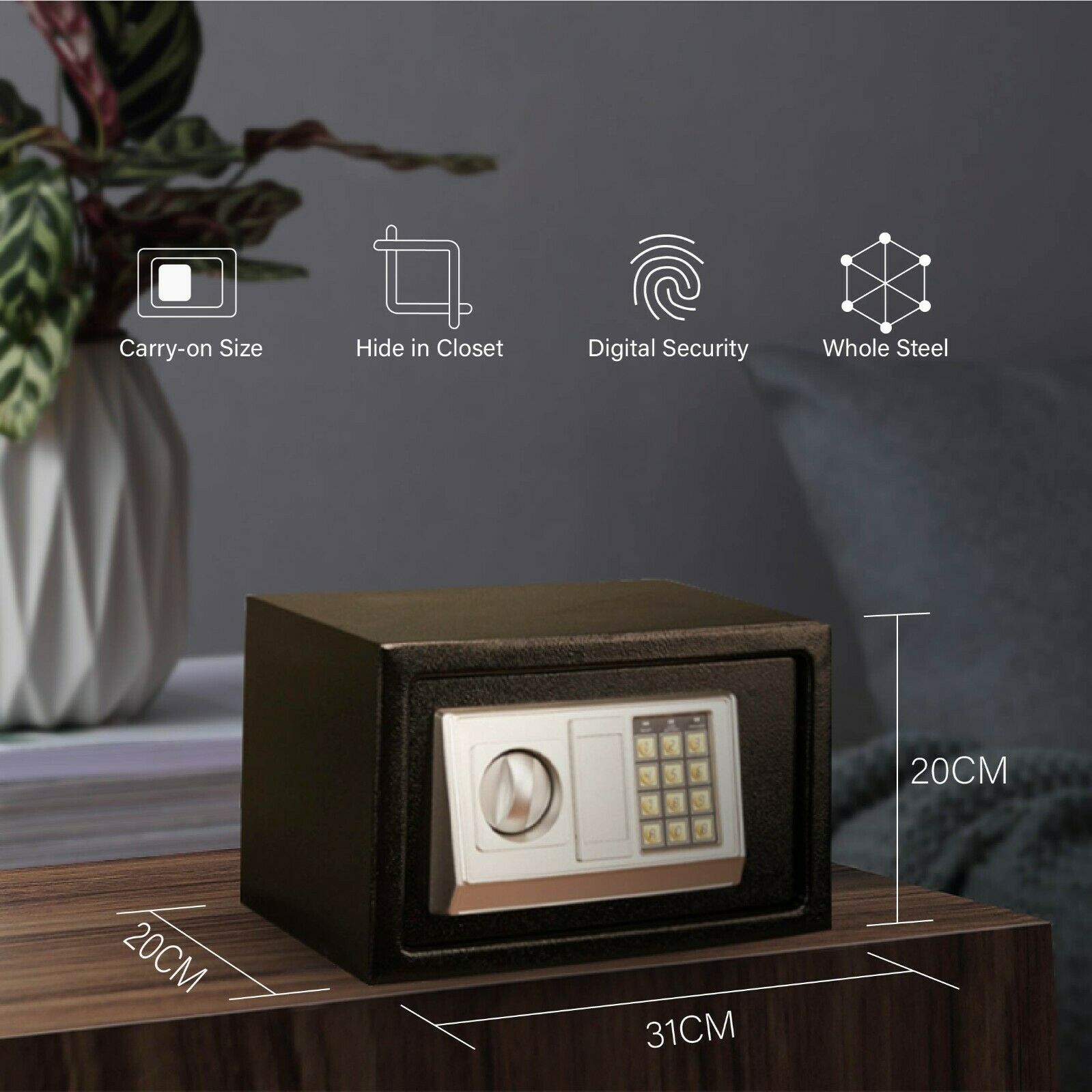 8.5L Electronic Digital Security Double Alarm Safe Box 3