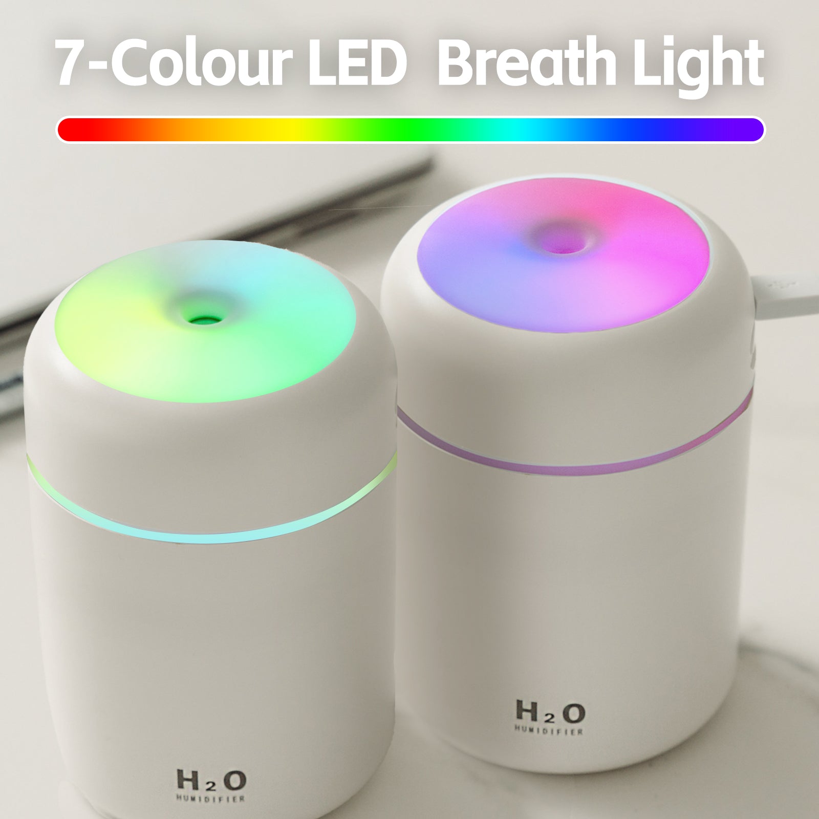 Living Today Mini LED Ultrasonic Humidifier 300ml 5