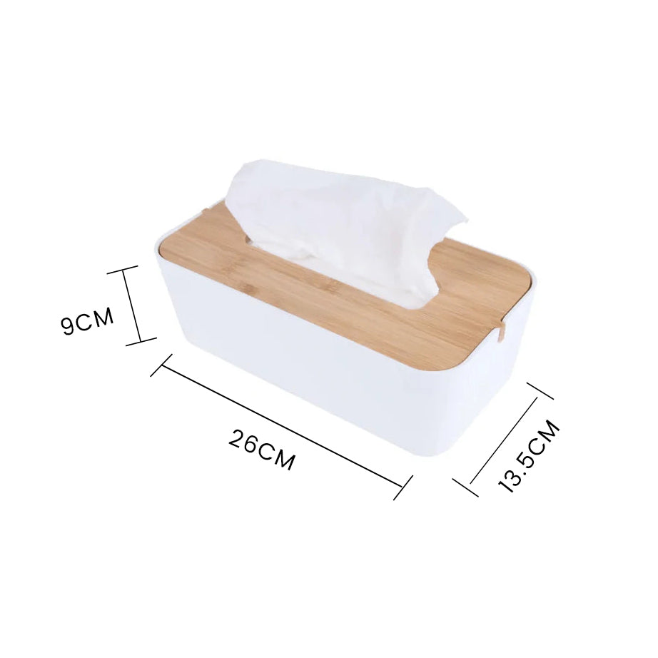 Bamboo Fiber Tissue Box Tissue Dispenser Organizer 5