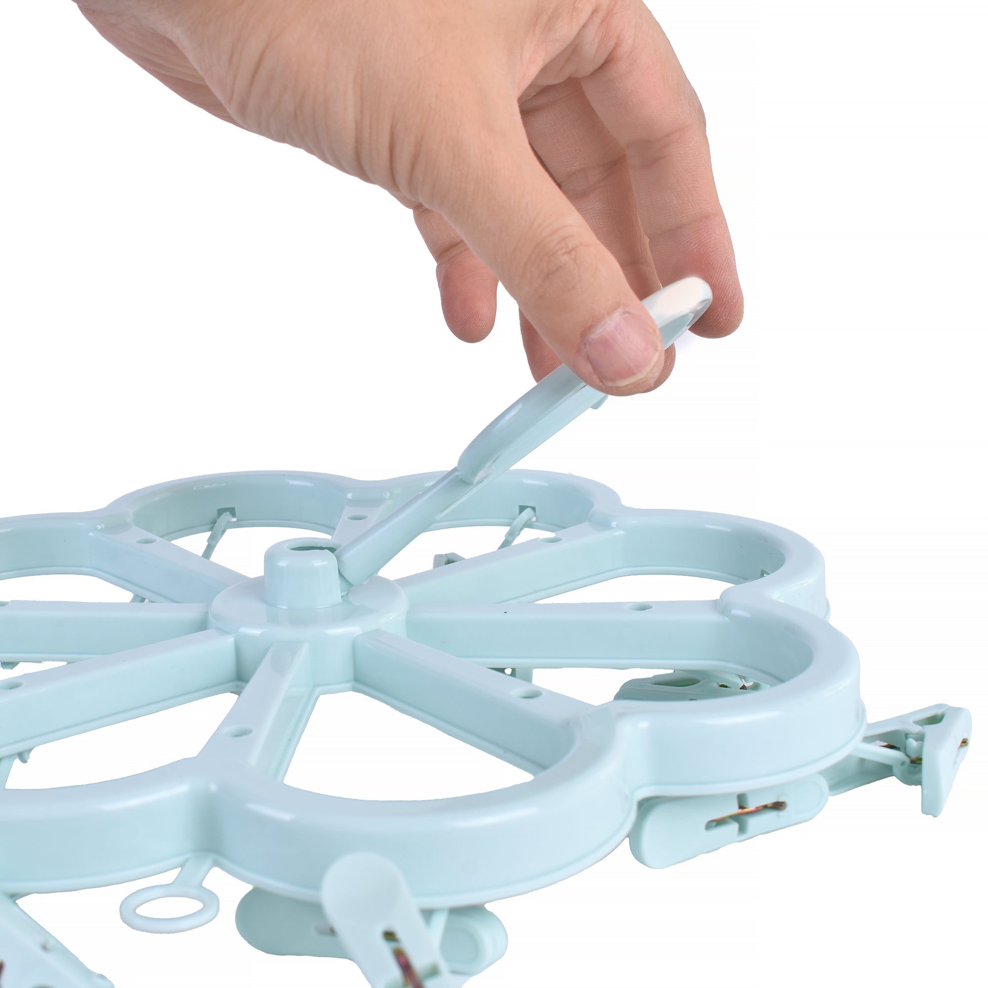 Living Today Collapsible 16 Pegs Airer Blue 4