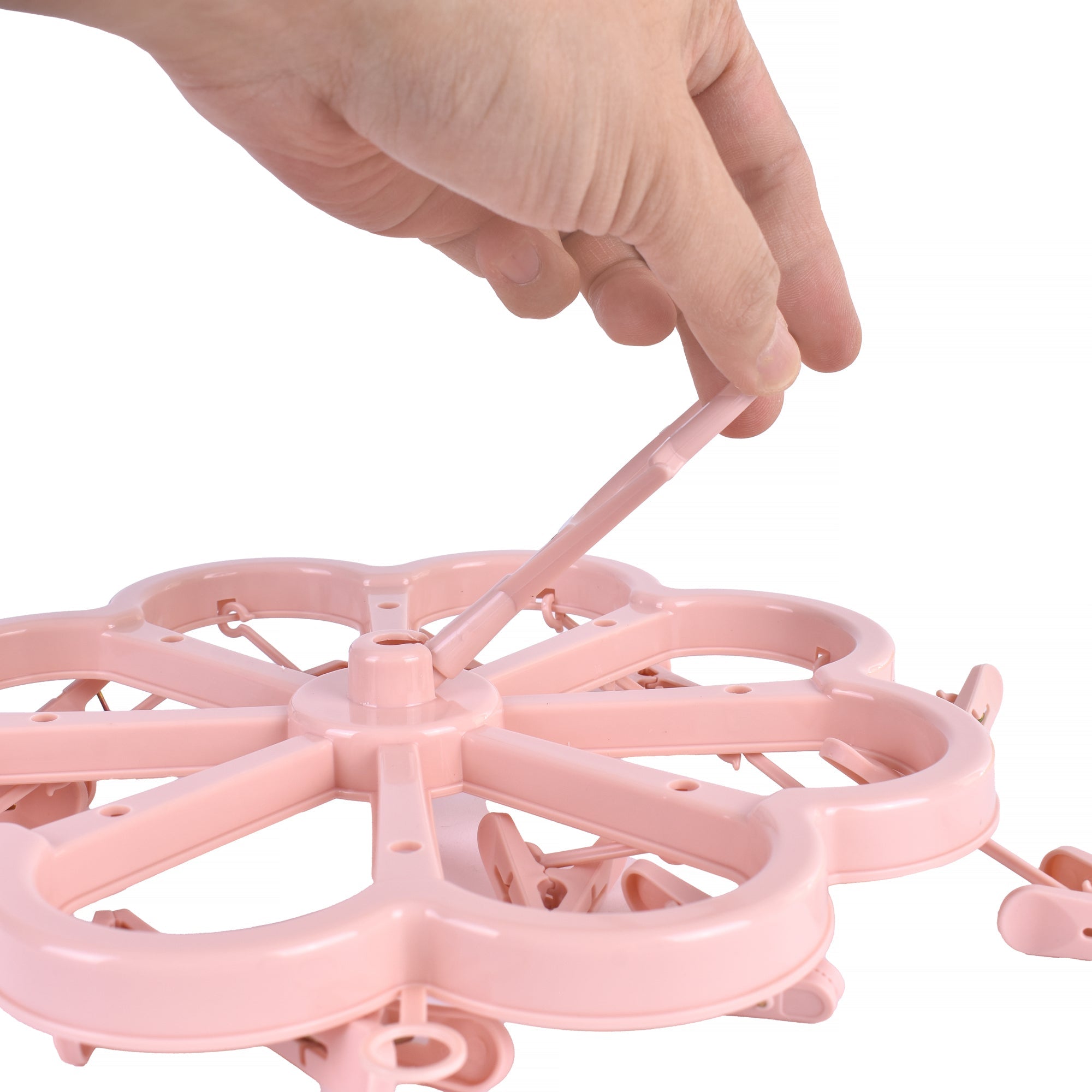 Living Today Collapsible 16 Pegs Airer Pink 3
