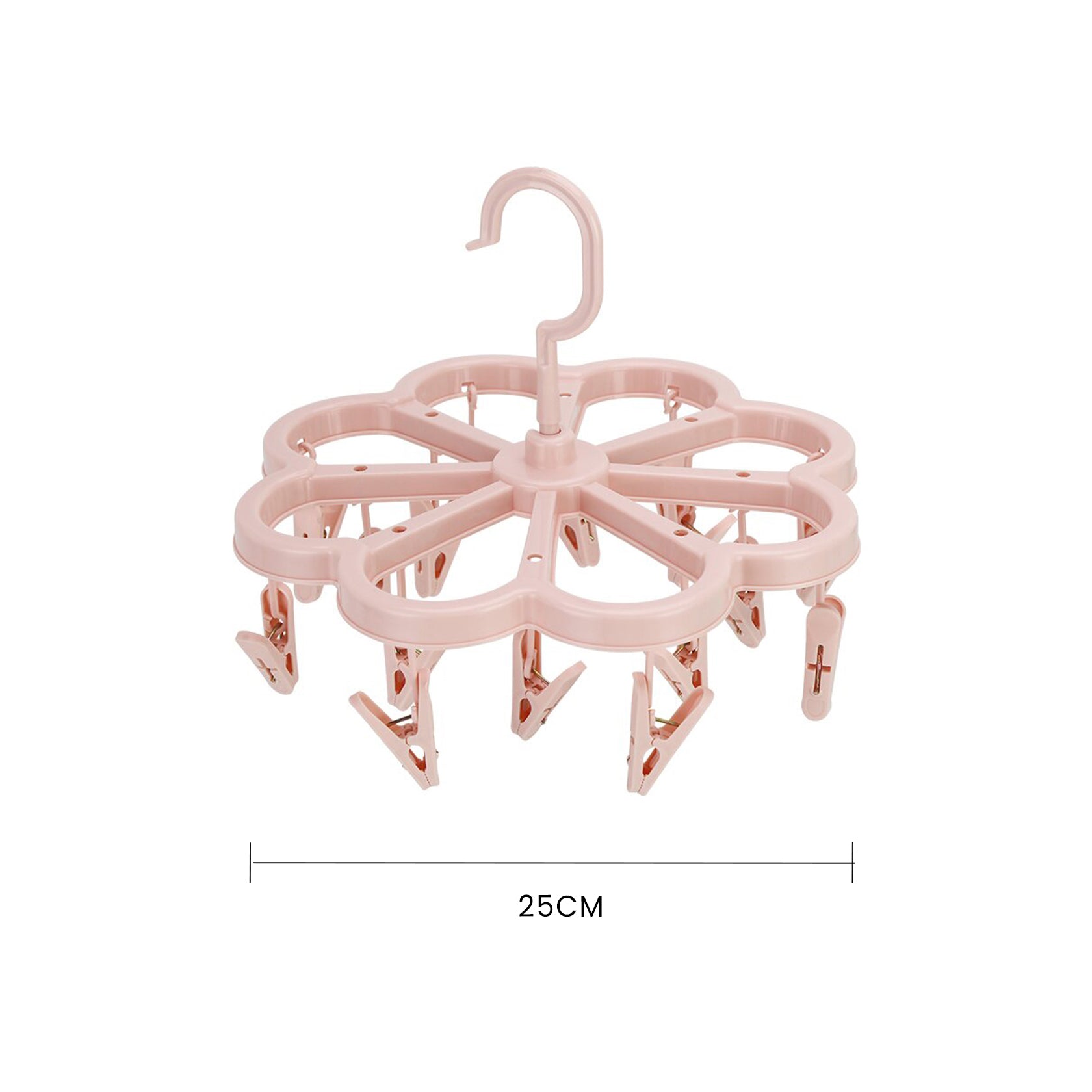 Living Today Collapsible 16 Pegs Airer Pink 5