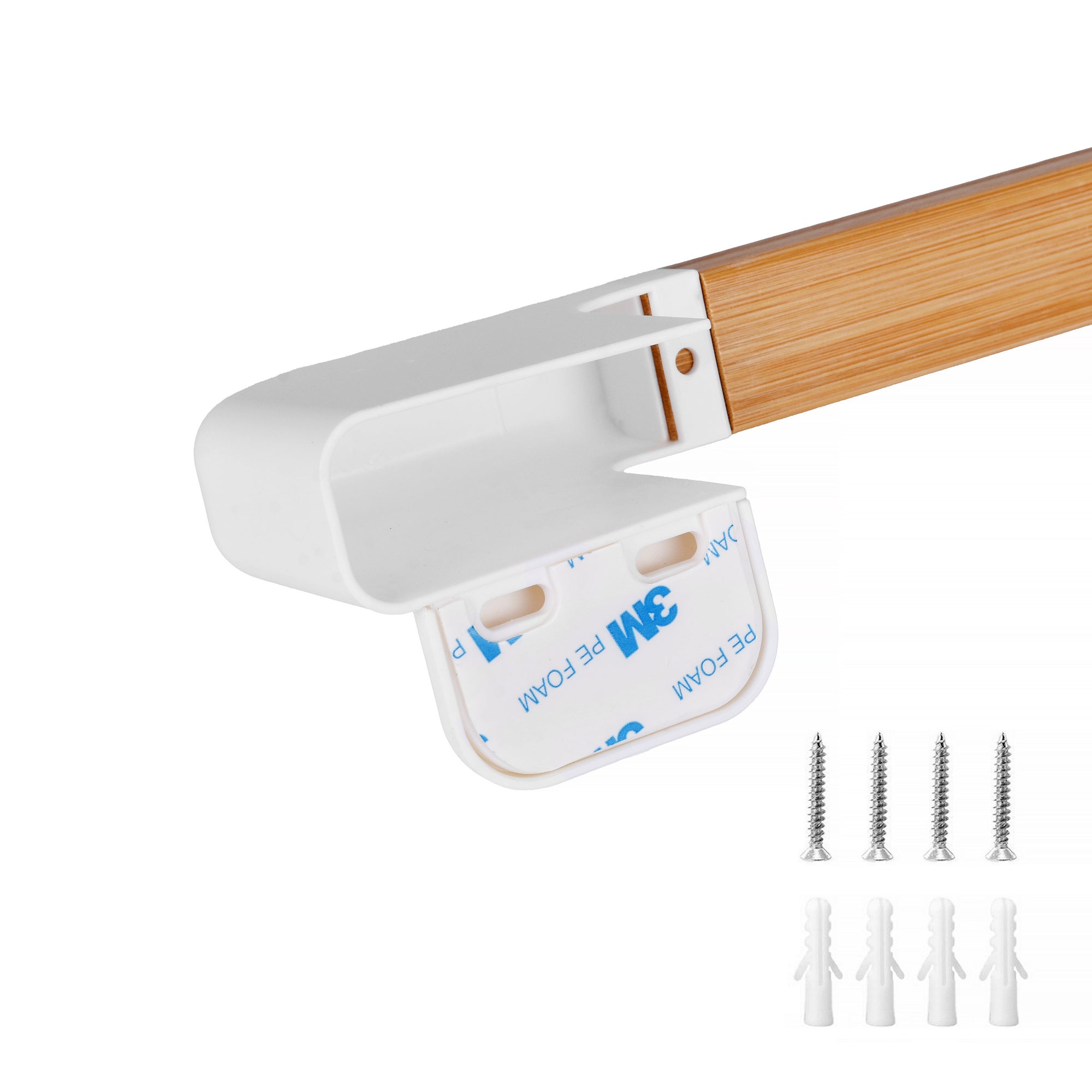 Bamboo Wall Mounted Bathroom Towel Rail 3