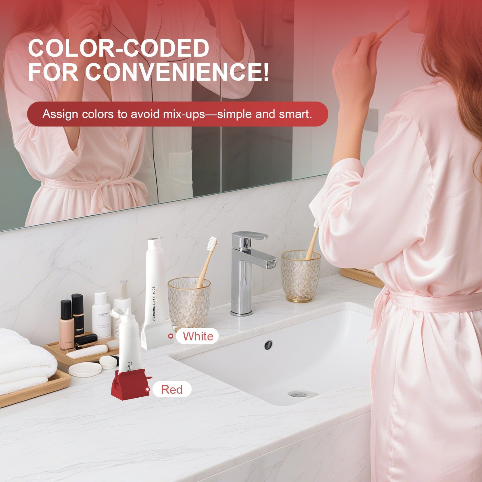 2Pcs Toothpaste Rolling Dispensers Squeezer 4