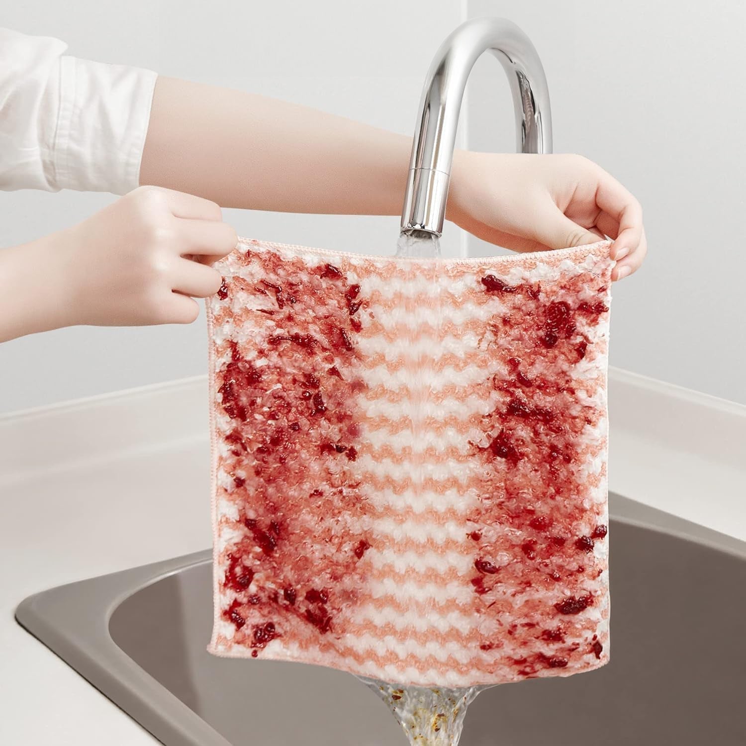 10 Pcs Super Absorbent Reusable Microfibre Cleaning Cloths 30 x 30 cm 3