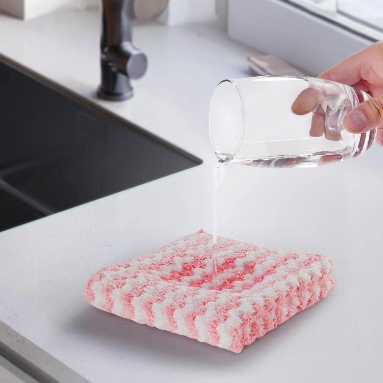 10 Pcs Super Absorbent Reusable Microfibre Cleaning Cloths 30 x 30 cm 4